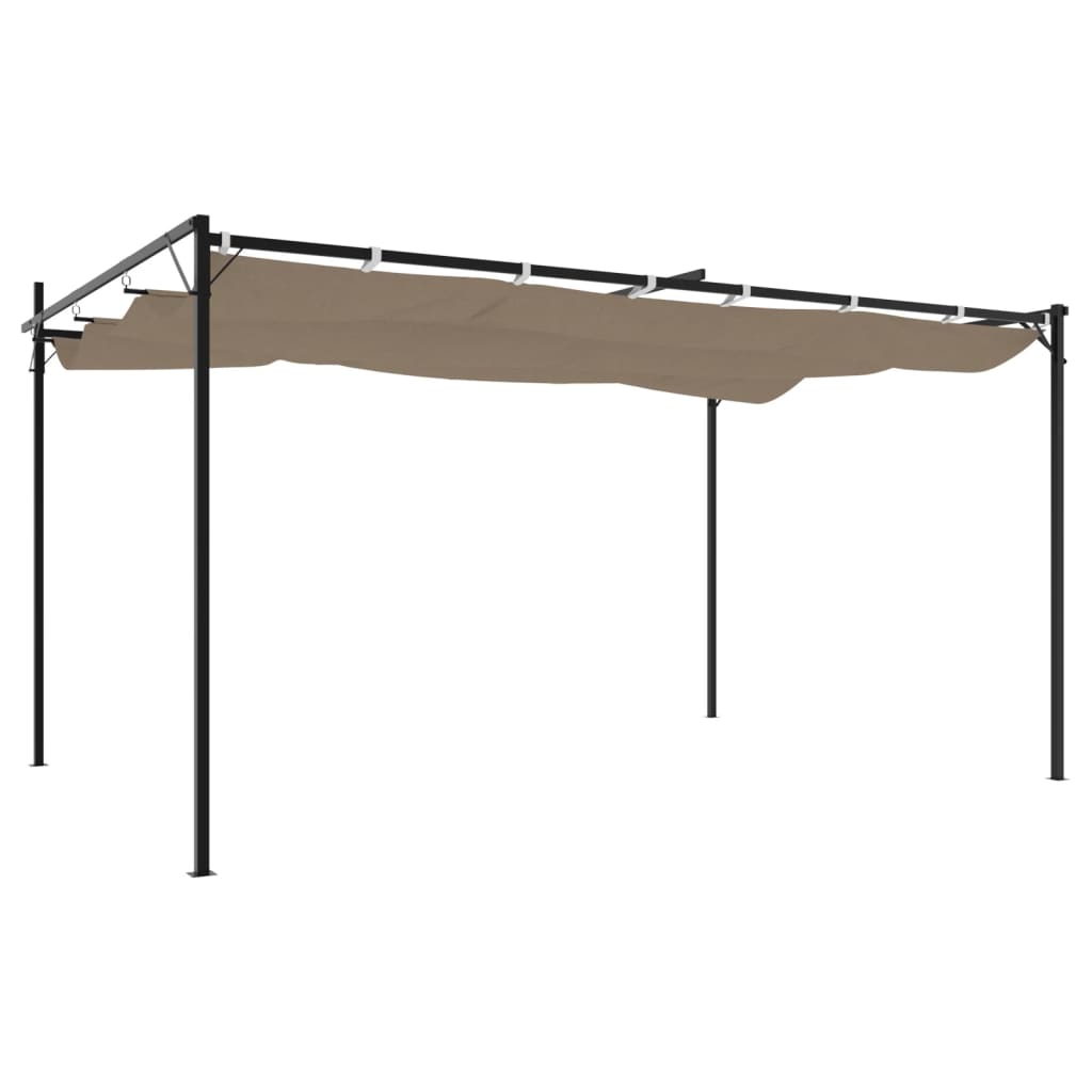 Pergola mit Schiebedach Creme 295x292x230 cm