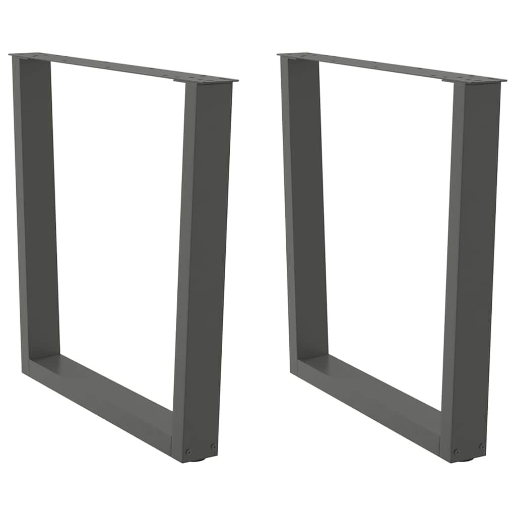 Couchtischbeine V-Form 2 Stück Schwarz 30x(30-31,3) cm Stahl