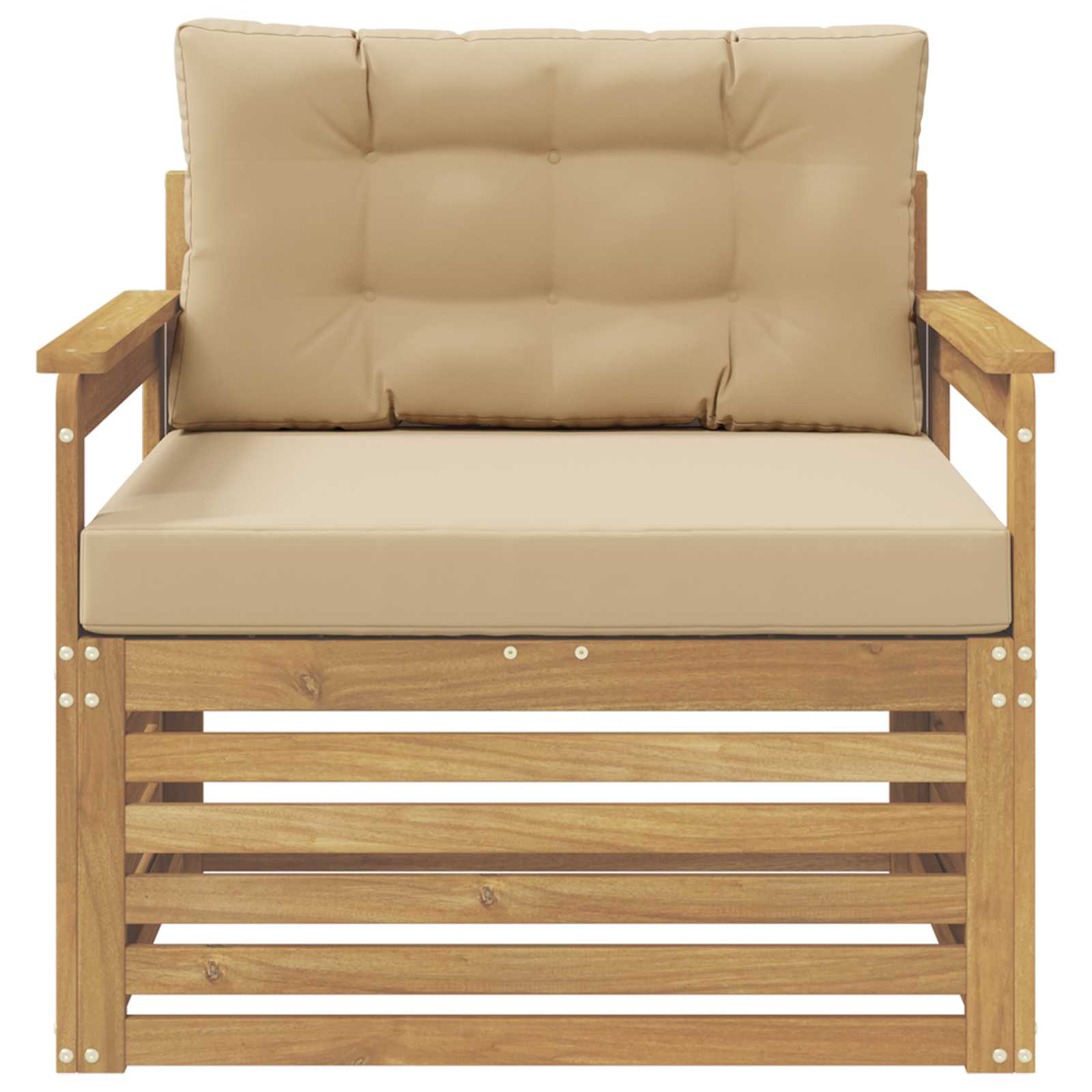 2 Stück Outdoor-Sofa Natur