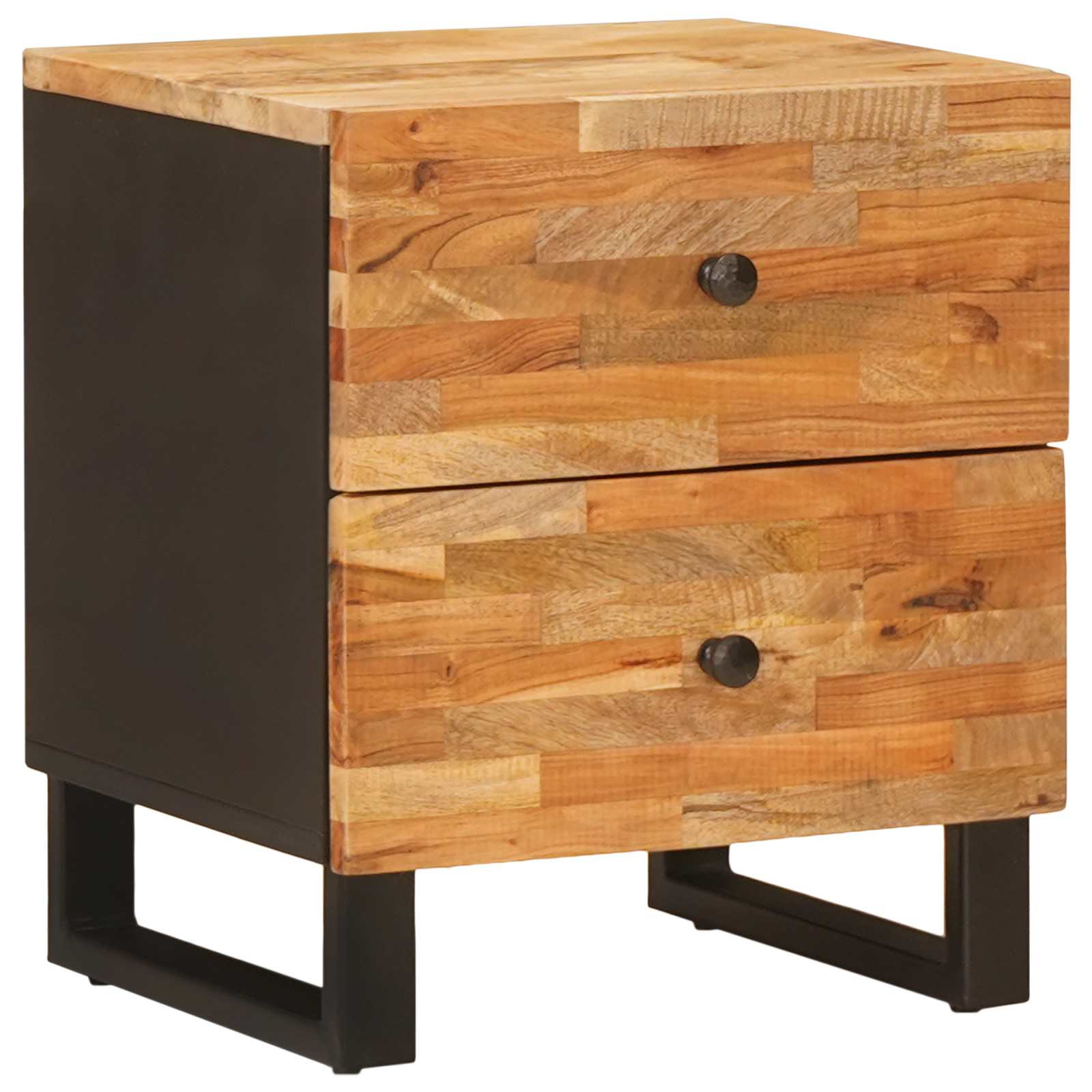 Nachttisch Braun 40 x 33 x 46 cm Massivholz Mango
