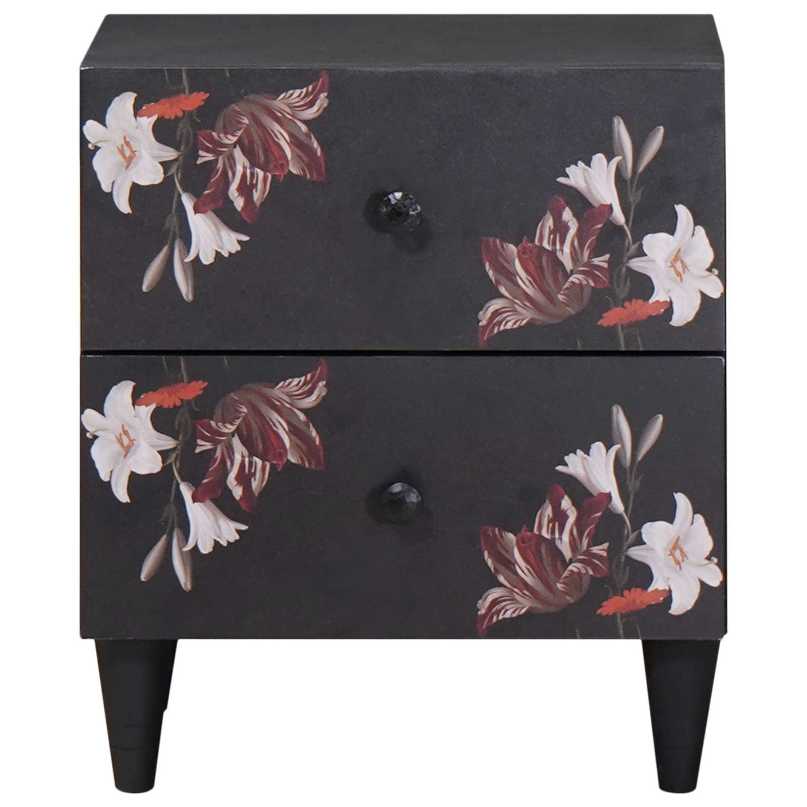 Nachttisch Braun 40 x 33,5 x 46 cm Massivholz Mango