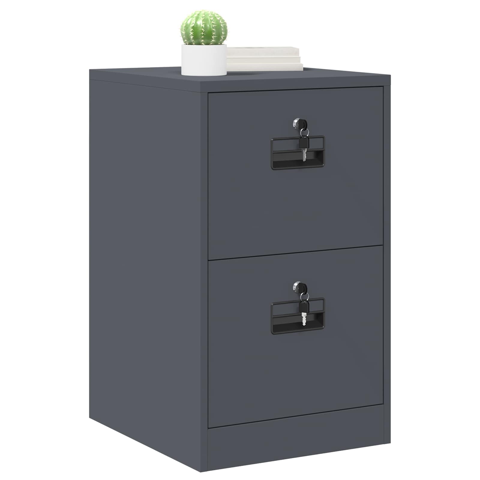 Aktenschrank 2 pcs Schwarz 44 x 50 x 139 cm Kaltgewalzter Stahl