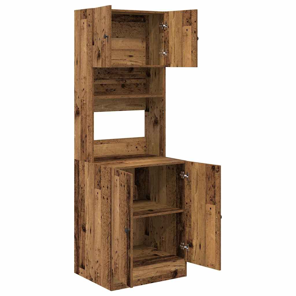 Küchenschrank Weiß 60x50x180 cm Holzwerkstoff