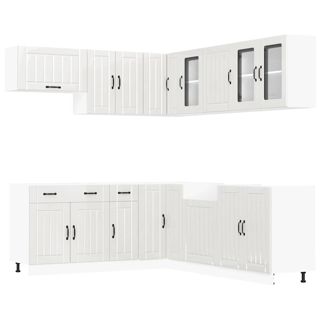11-tlg. Küchenschrank-Set Lucca Weiß Holzwerkstoff