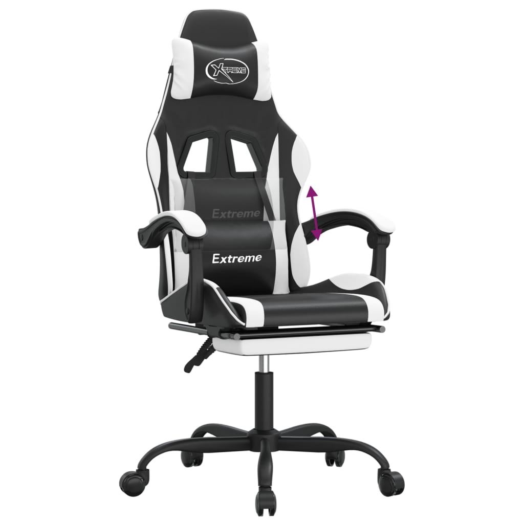 Gaming-Stuhl Schwarz und Golden Kunstleder