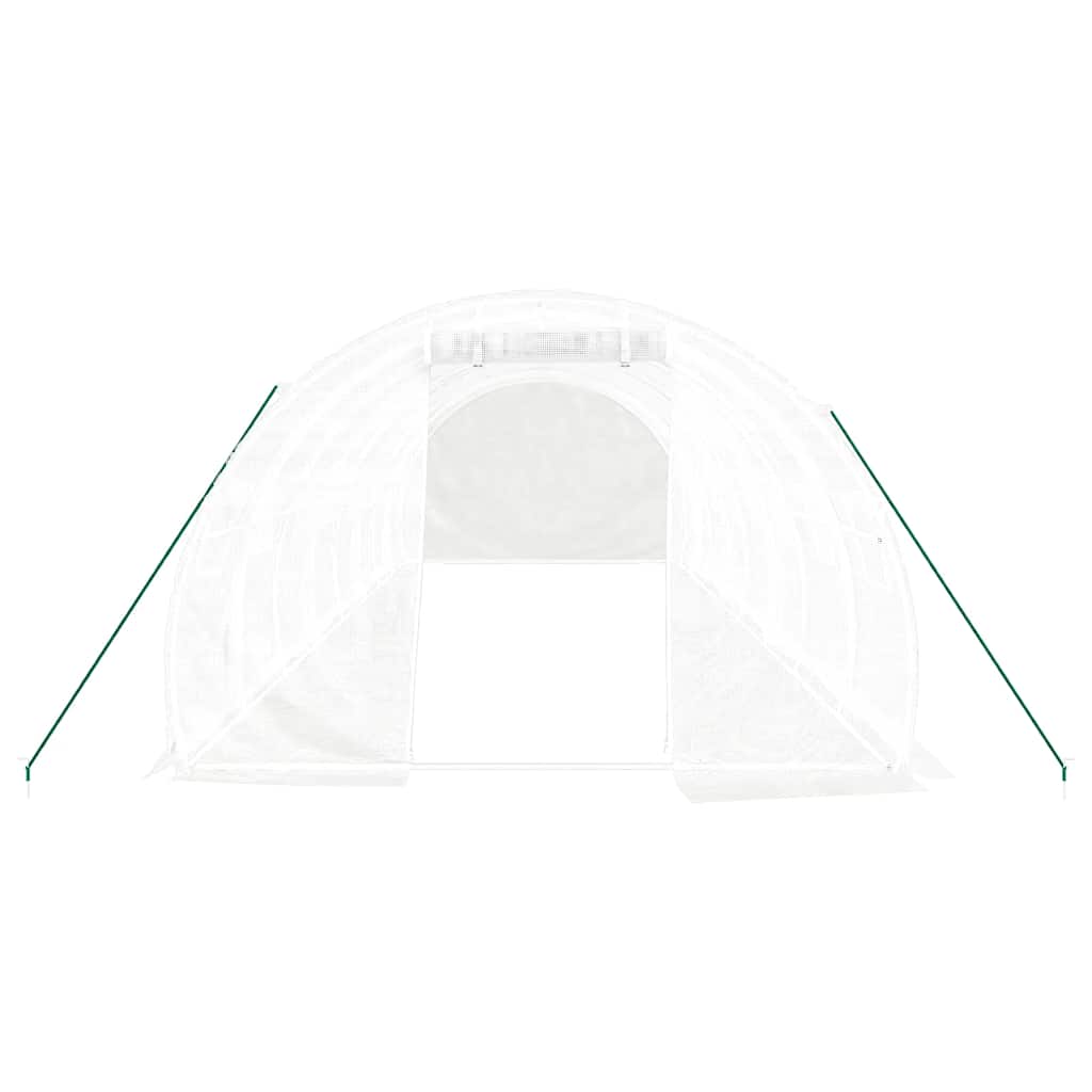 Gewächshaus mit Stahlrahmen Grün 48 m² 16x3x2 m