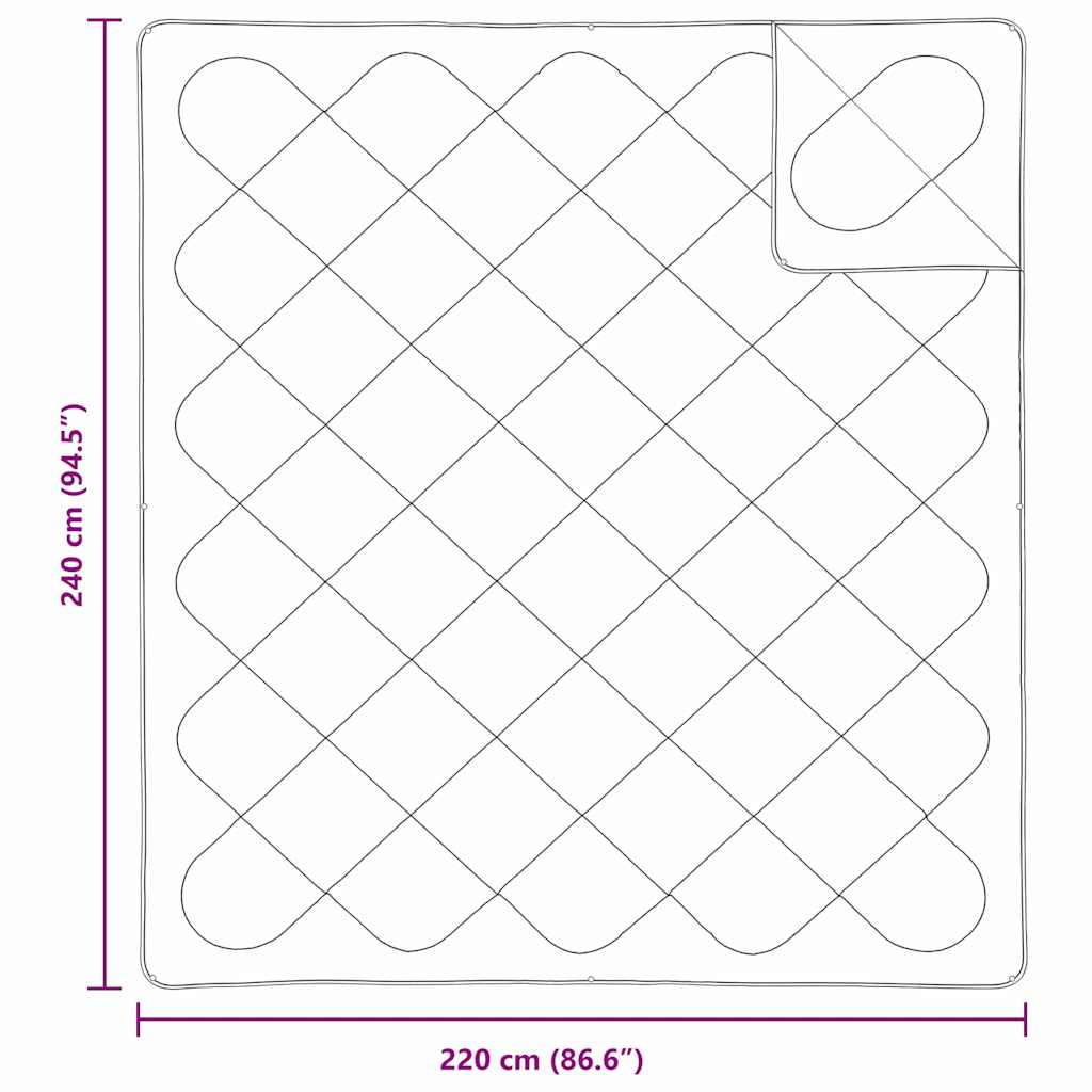 2-in-1 Bettdecke Weiß 135 x 200 cm Polyester
