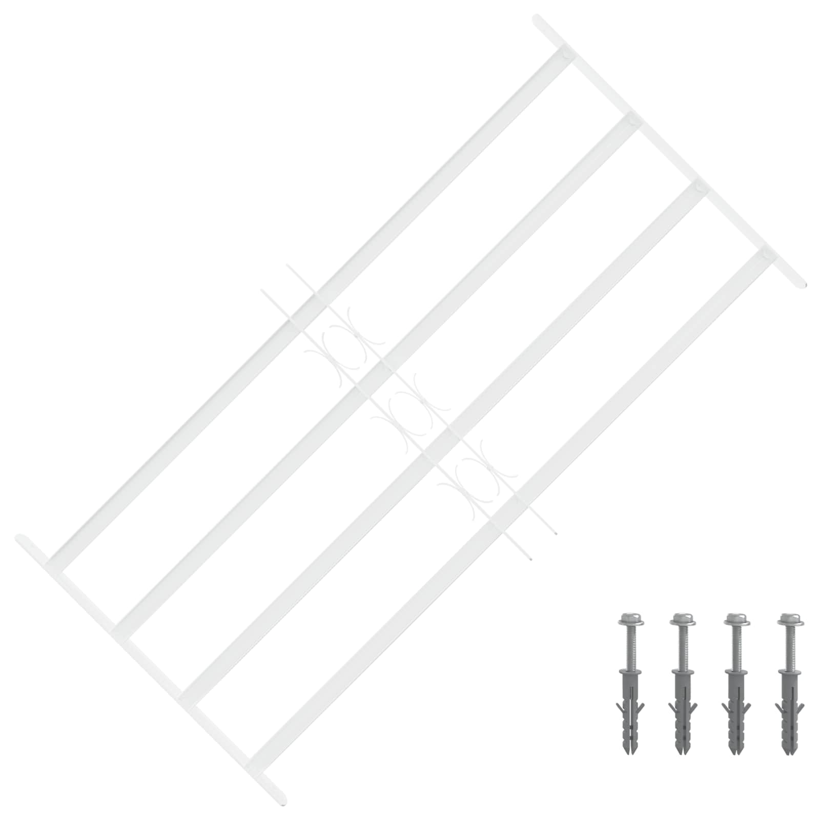 Sicherheitsgitter für Fenster mit 2 Querstangen 43-74 cm