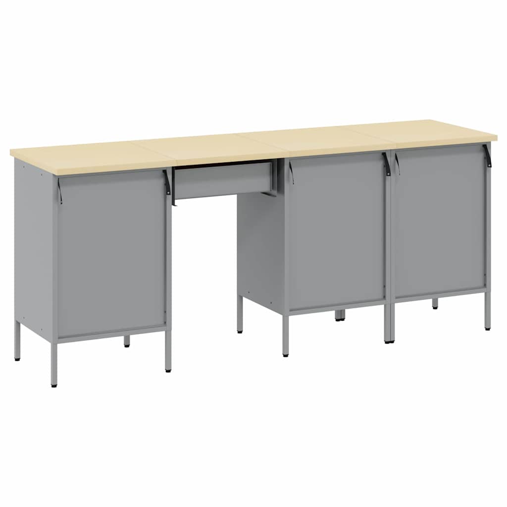Werkbank mit Schubladen 2 pcs Rot und Grau 100 x 55 x 85 cm