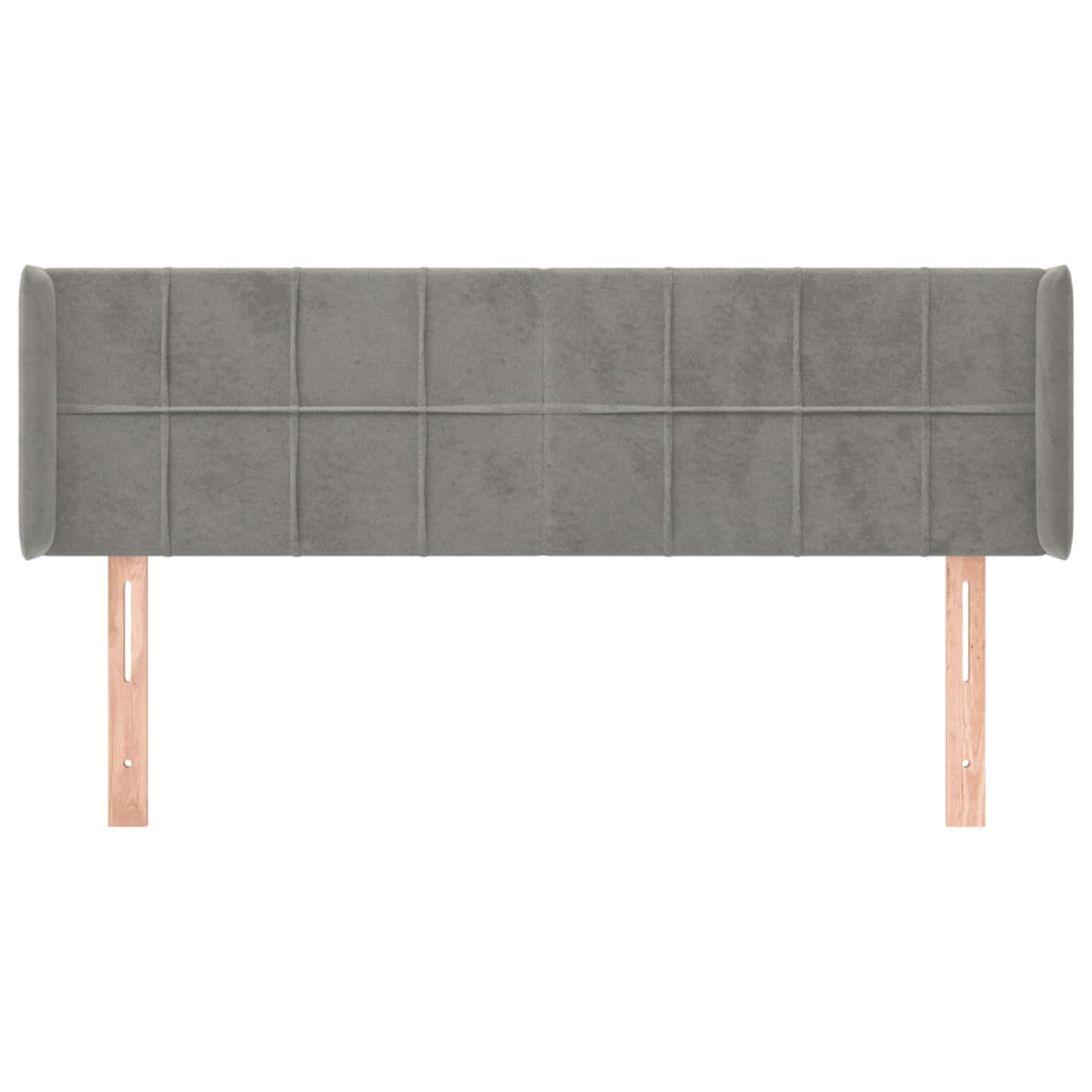 Kopfteil mit Ohren Dunkelblau 93x16x78/88 cm Samt