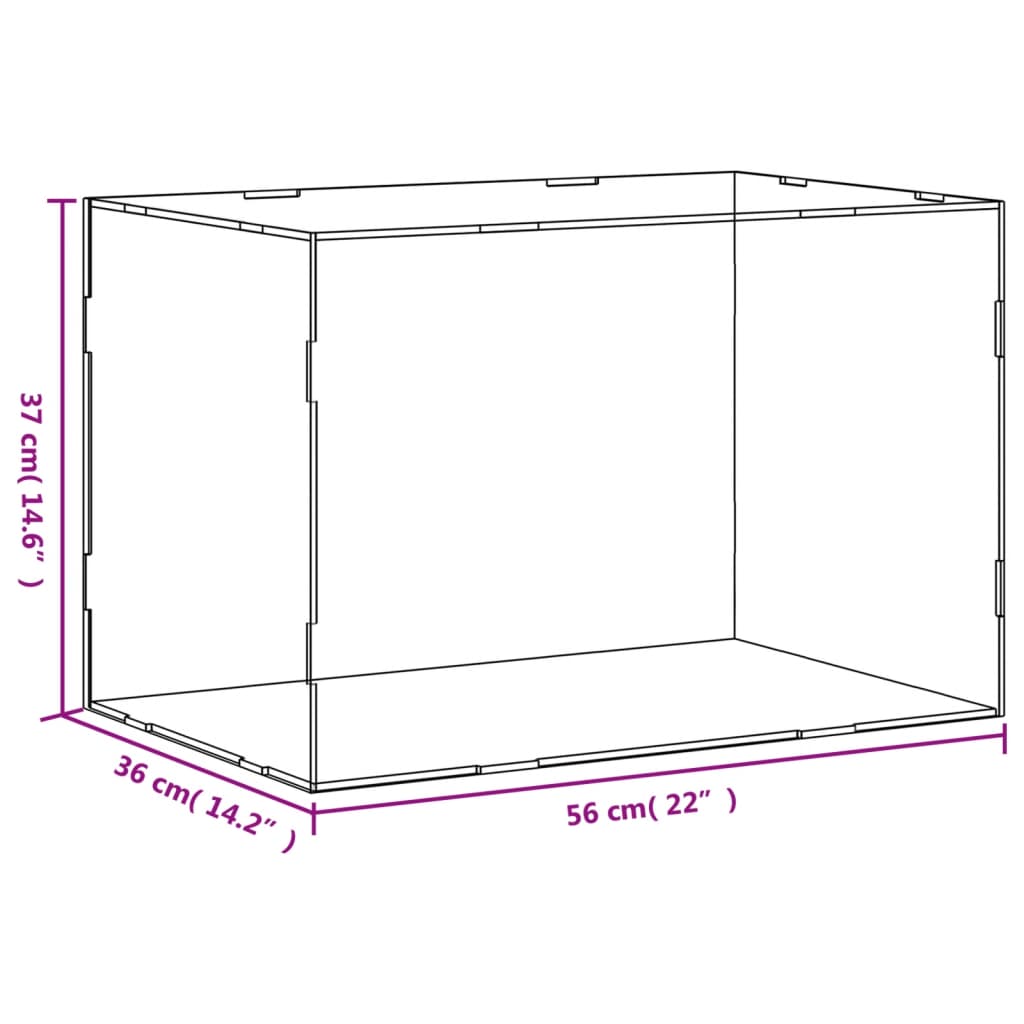 Displaybox Transparent 14x14x22 cm Acryl