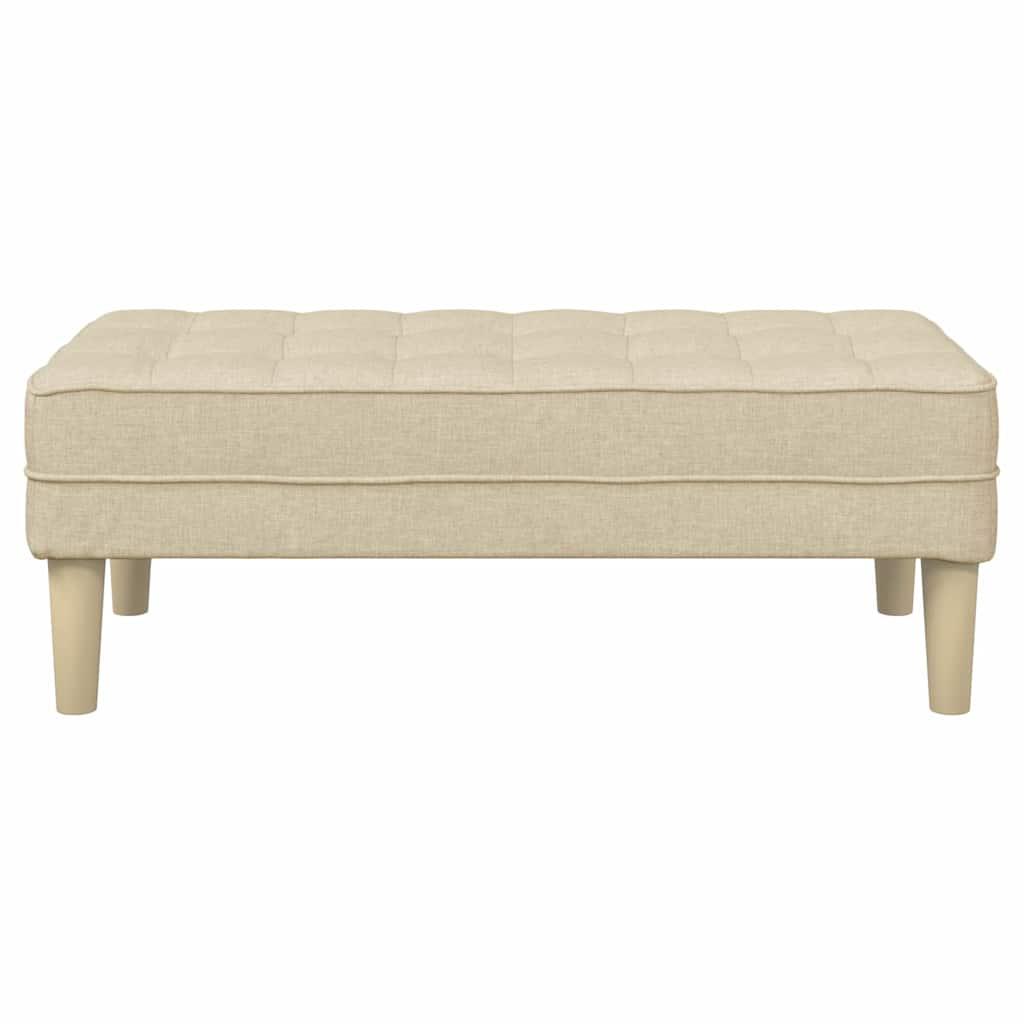 Bank mit Kissen Hellgrau 113 x 57 x 39 cm Stoff