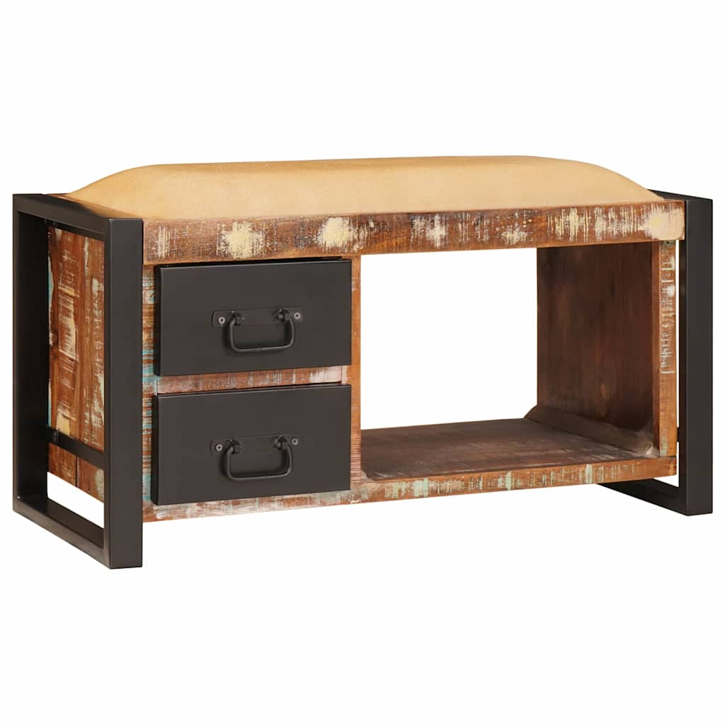 Sitzbank mit Stauraum Braun 80 x 35 x 40 cm Massivholz Mango