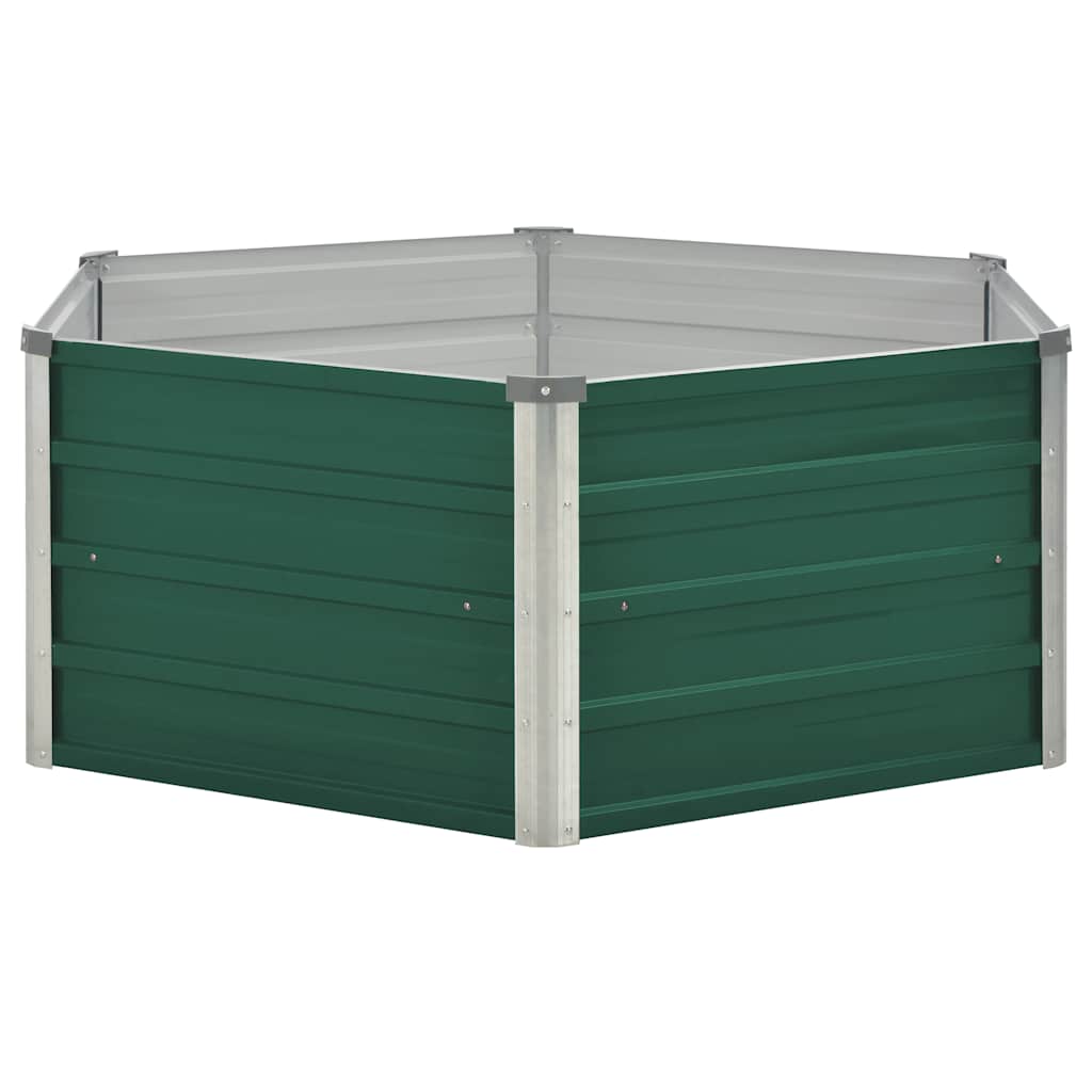 Garten-Hochbeet 129x45 cm Verzinkter Stahl Silber