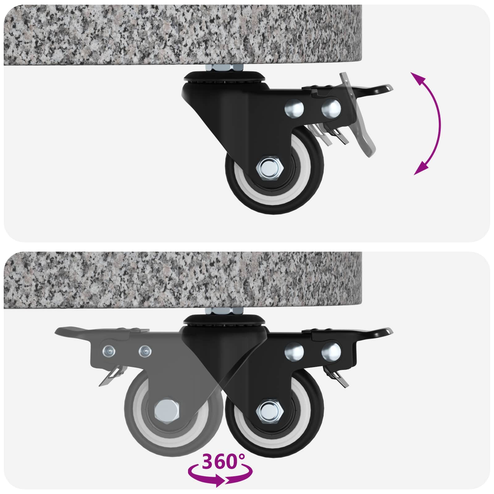 Parasolbasis für 40-50 mm Pole 26.75 kg Schwarz