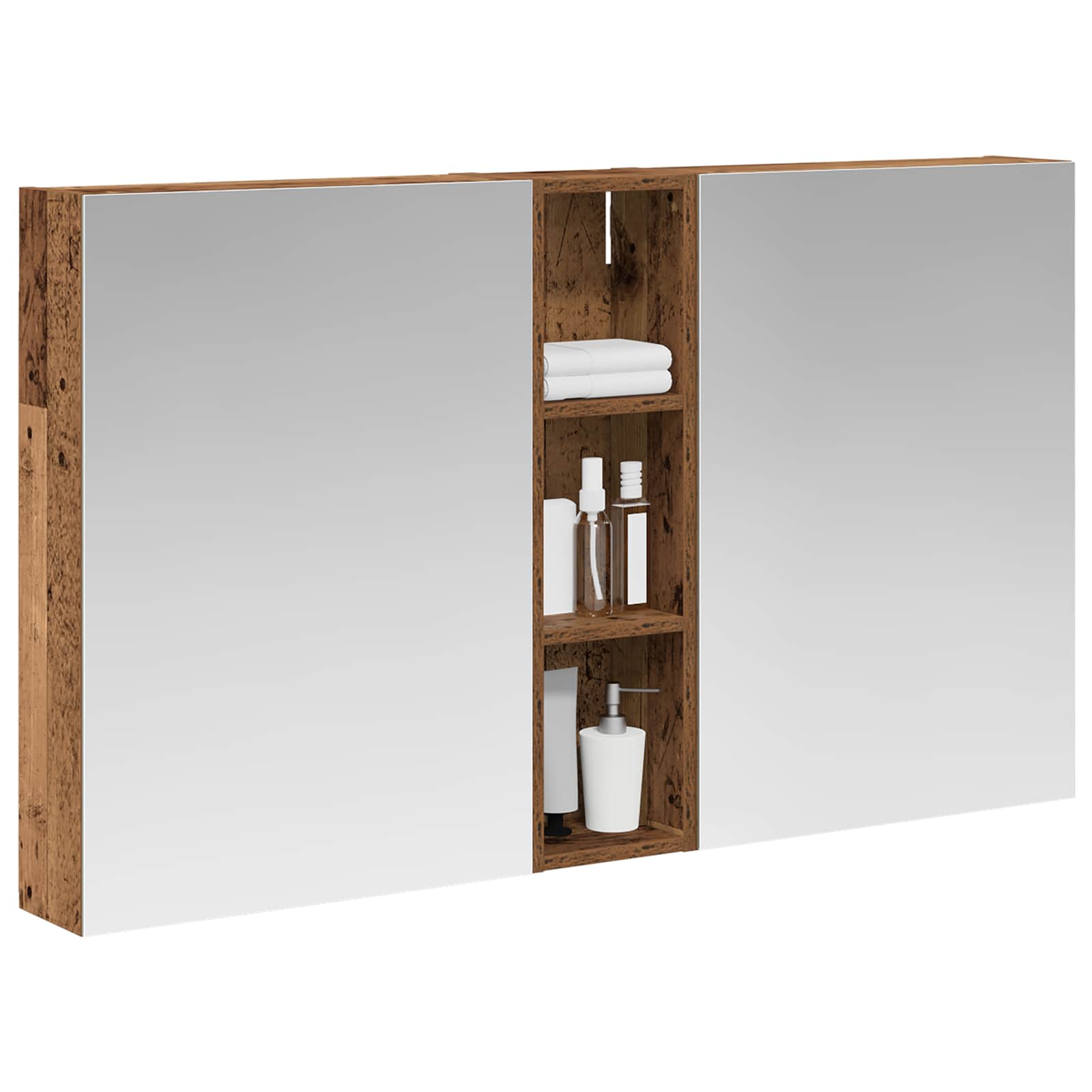 Badezimmerschrank-Set 3 pcs 80 x 10,5 x 50 cm Holzwerkstoff