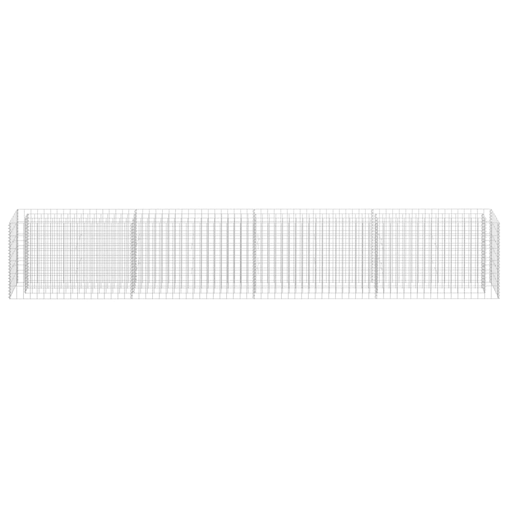 Gabionen-Hochbeet Verzinkter Stahl 90x30x10 cm