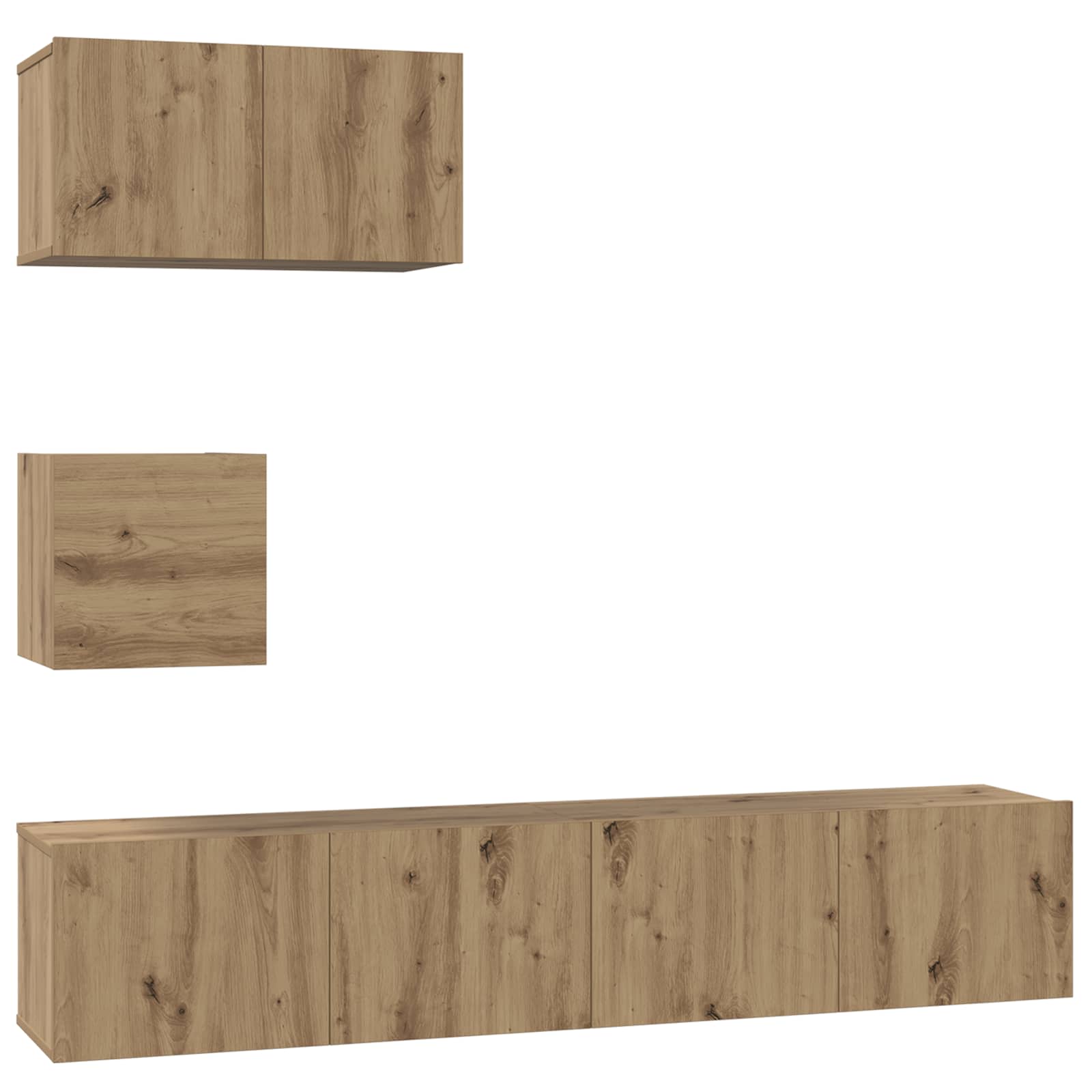 4-tlg. TV-Schrank-Set Sonoma-Eiche Holzwerkstoff