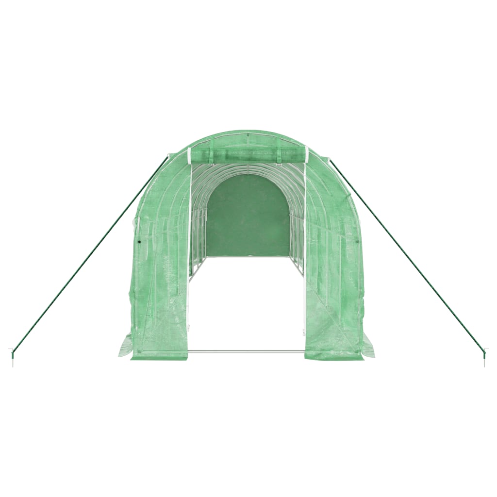 Gewächshaus mit Stahlrahmen Weiß 8 m² 4x2x2 m