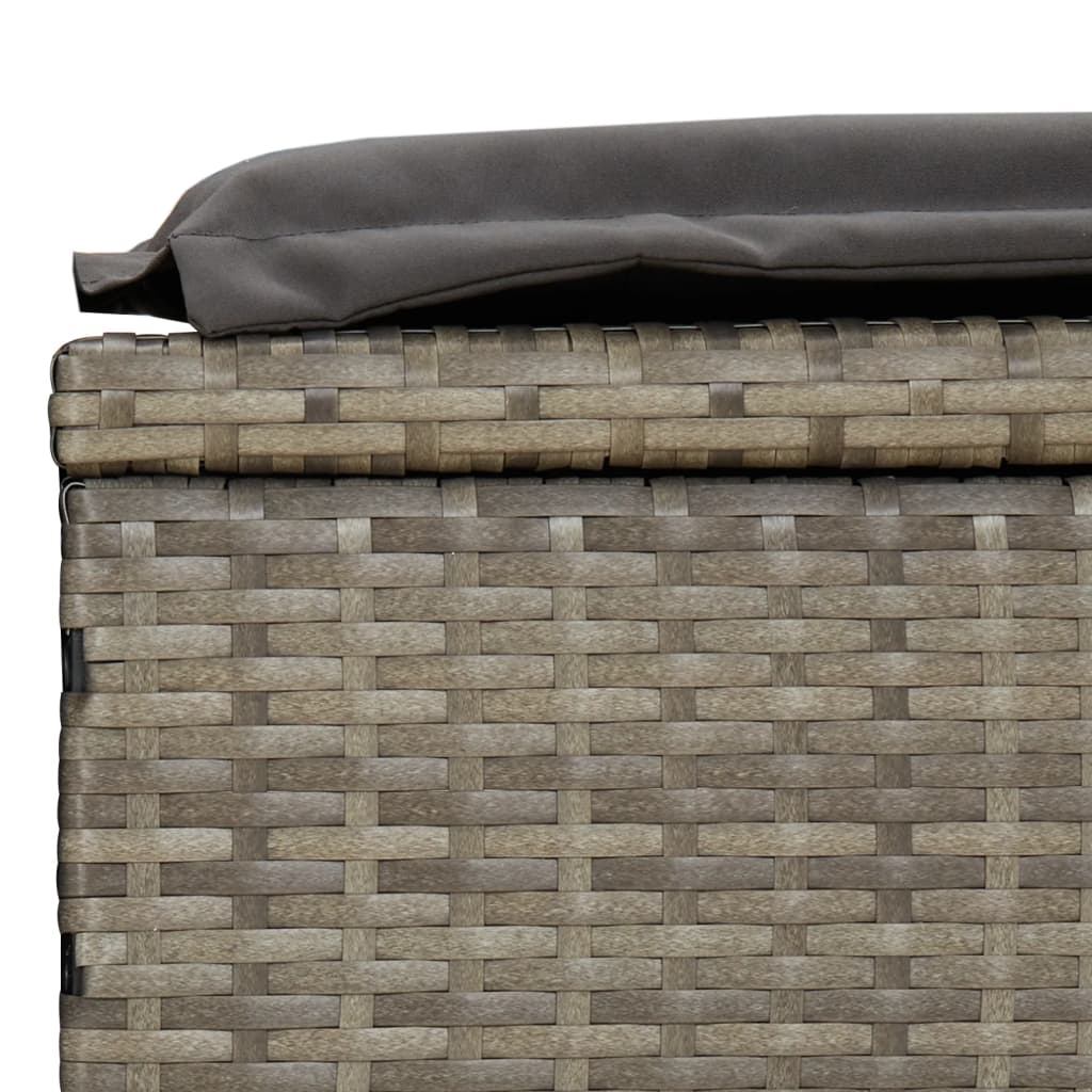 Sonnenliege 1 Stk. mit Tisch Schwarz Poly Rattan