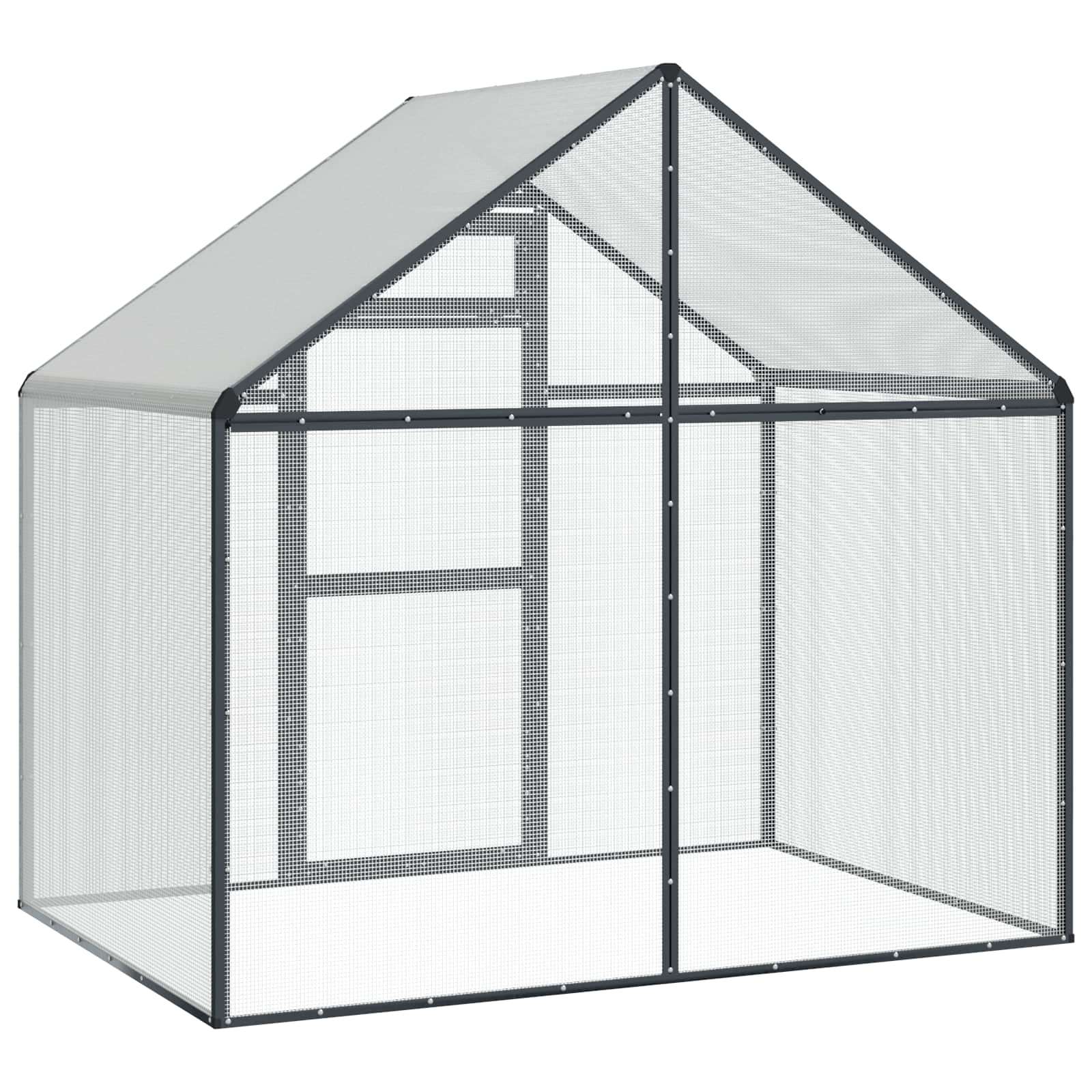 Vogelkäfig Silber 181,5 x 110,5 x 173,5 cm