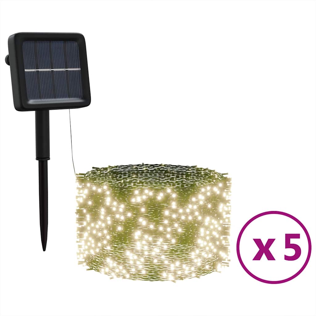 Solar-Lichterkette 2 Stk. 2x200 LED Blau Innen Außen