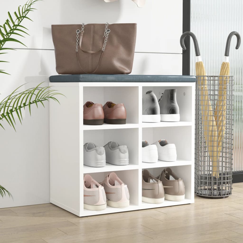 Schuhregale 2 Stk. Weiß 52,5x30x50 cm