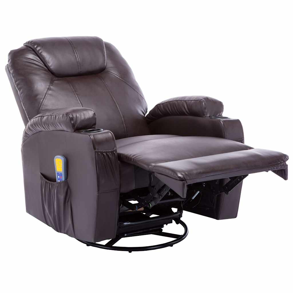 Massage-Schaukelsessel Schwarz Kunstleder