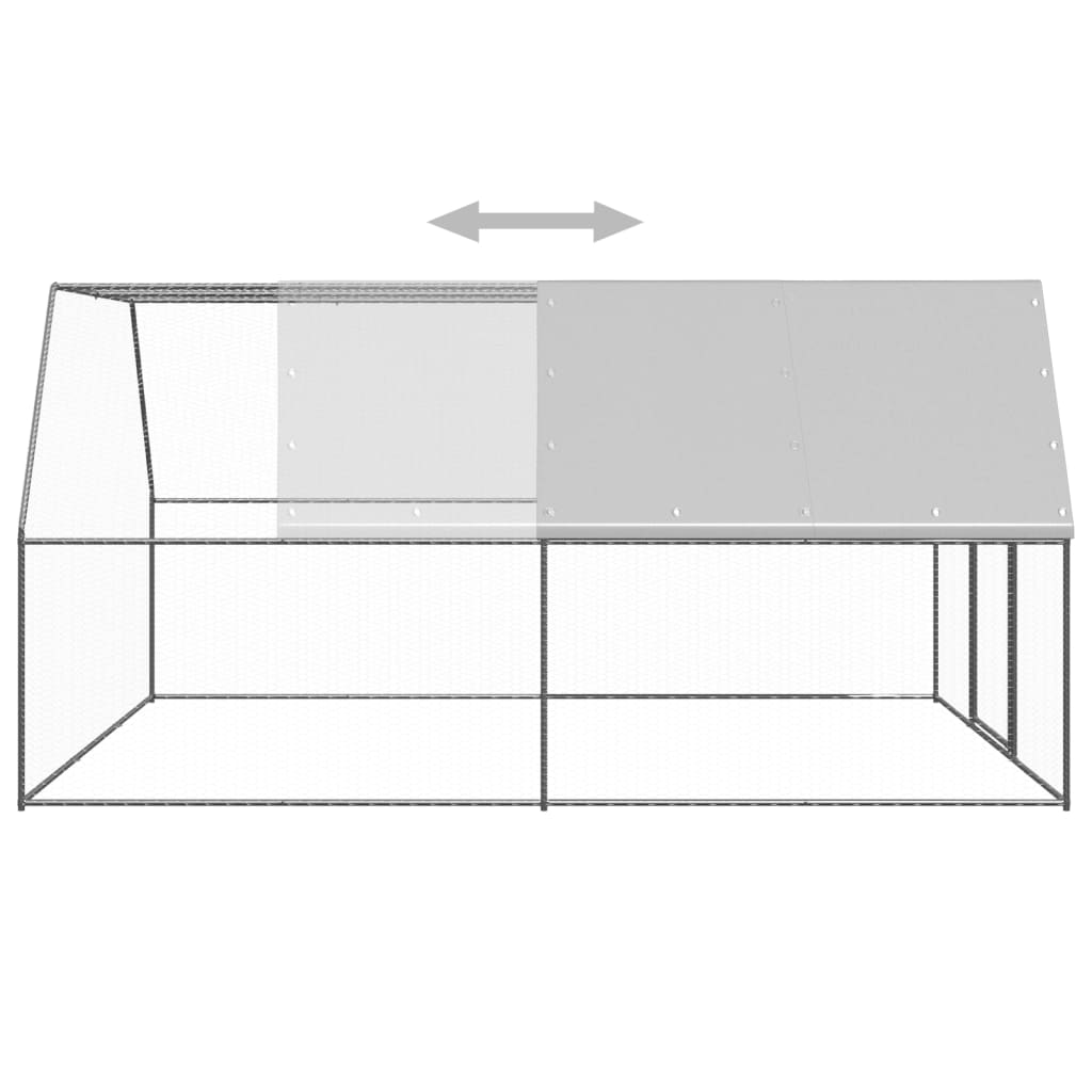 Outdoor-Hühnerkäfig 2x2x2 m Verzinkter Stahl