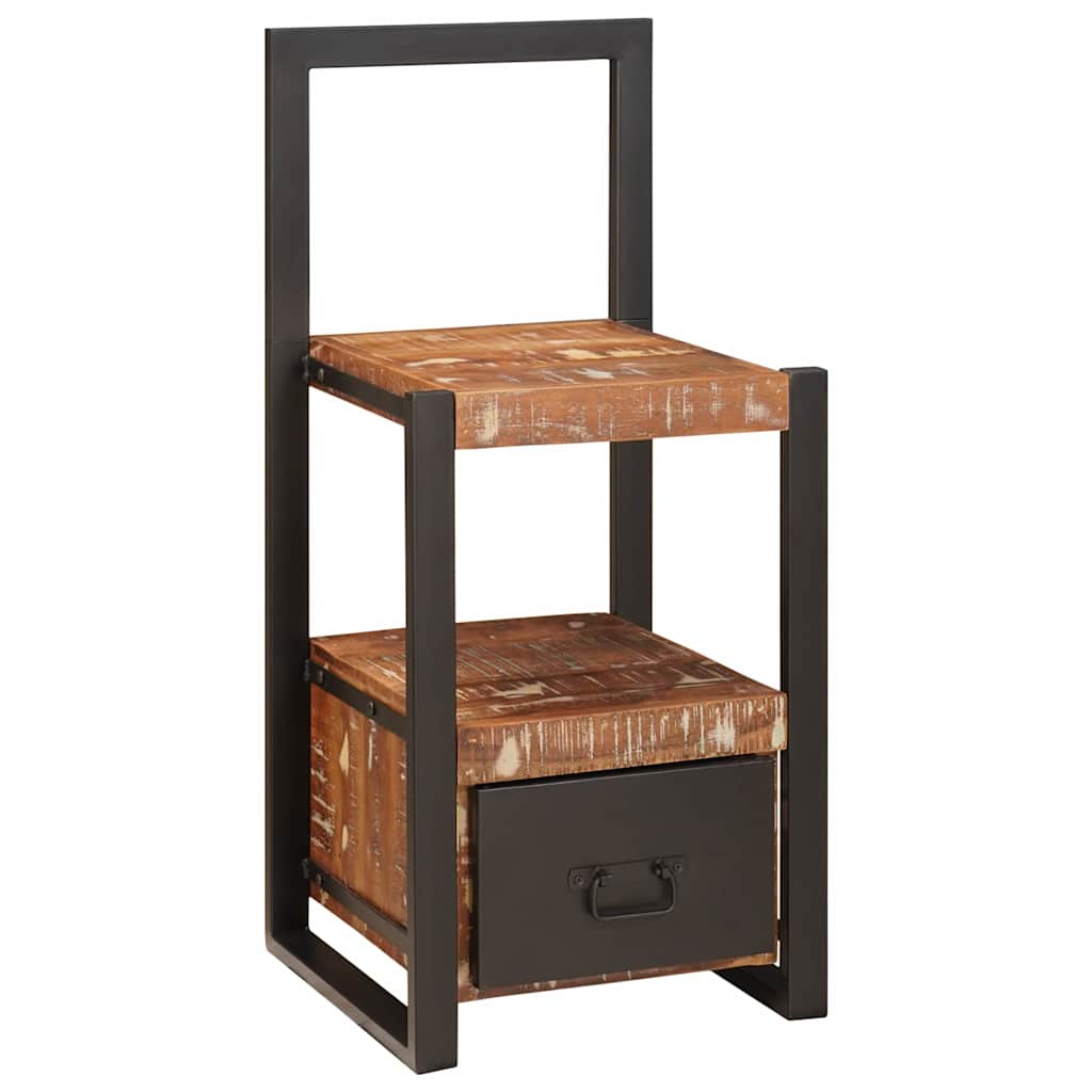 Ankleidehaken mit Regal Braun 40 x 40 x 90 cm Massivholz Mango