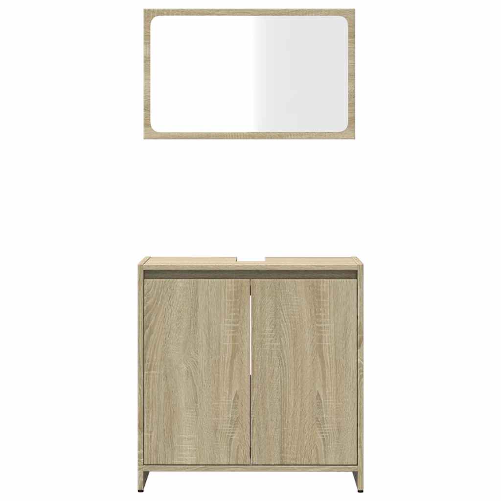 Badmöbel-Set Weiß Holzwerkstoff