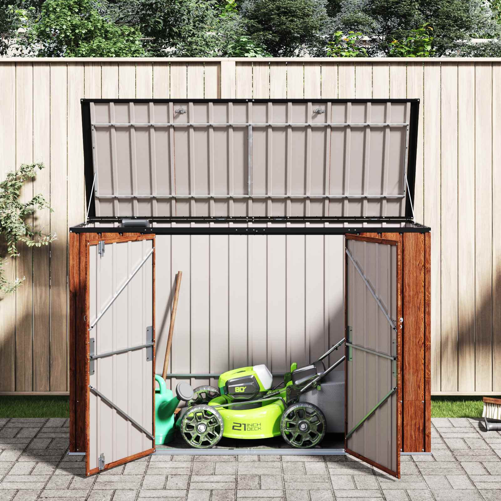 Gartenlagerbox Schwarz 151,5 x 82 x 110,5 cm Stahl