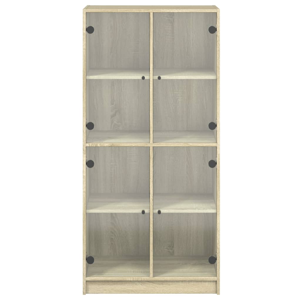 Bücherschrank mit Türen Weiß 136x37x142 cm Holzwerkstoff