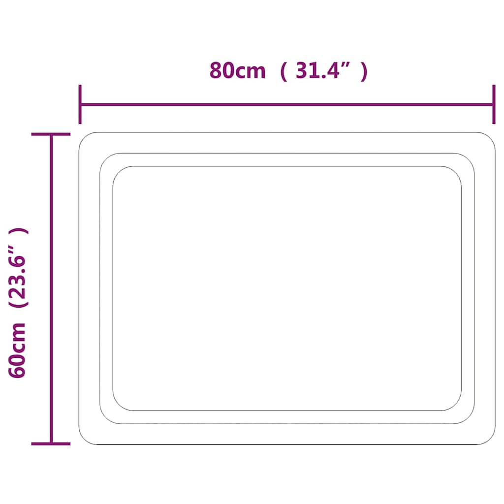 LED-Badspiegel 60x40 cm
