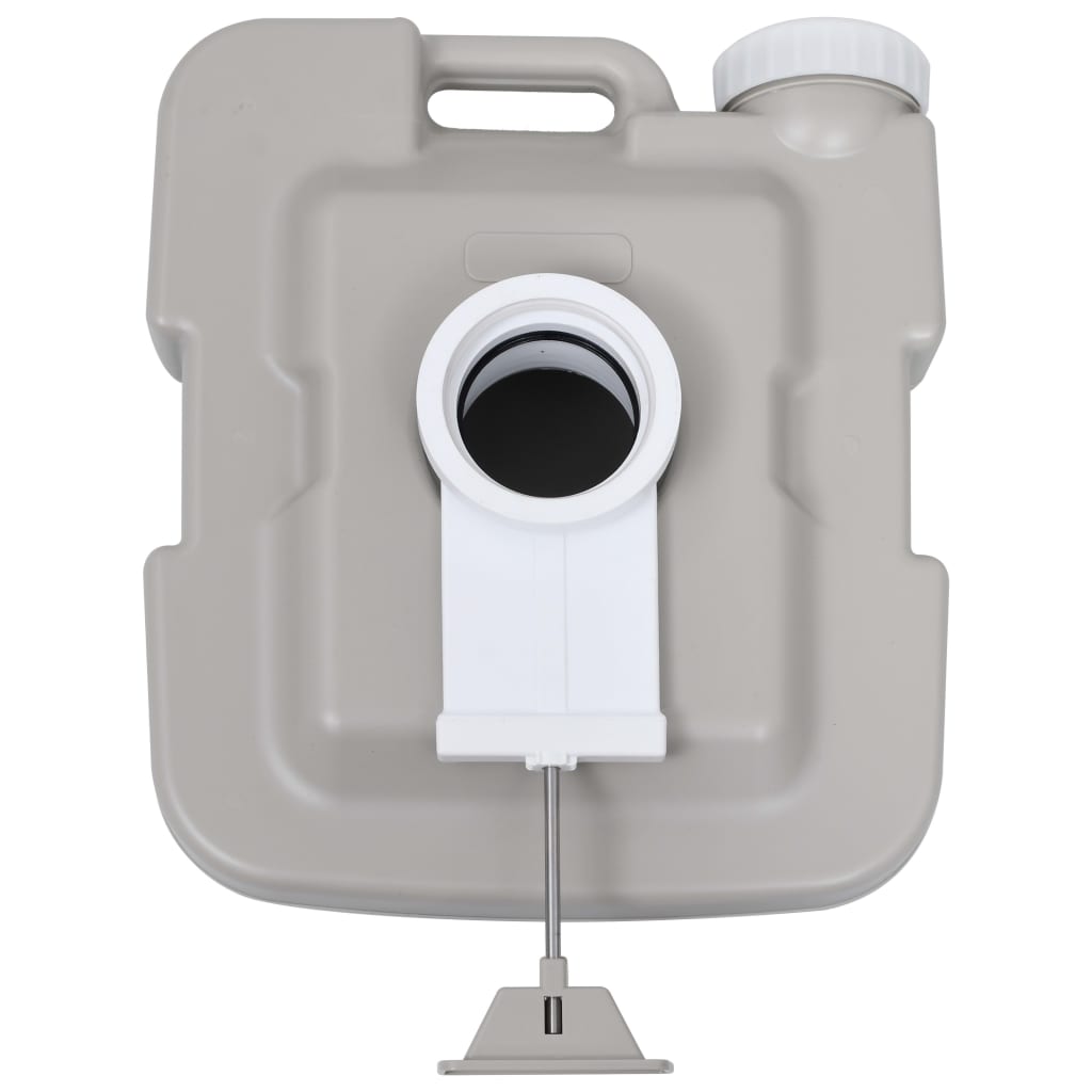 Camping-Toilette Grau und Weiß 41,5 x 36,5 x 30 cm Polyethylen