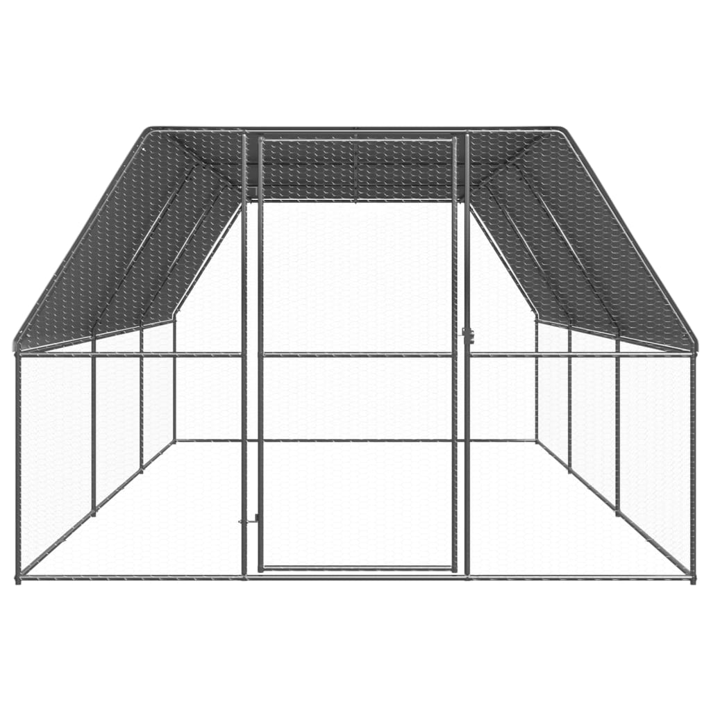 Outdoor-Hühnerkäfig 2x4x2 m Verzinkter Stahl