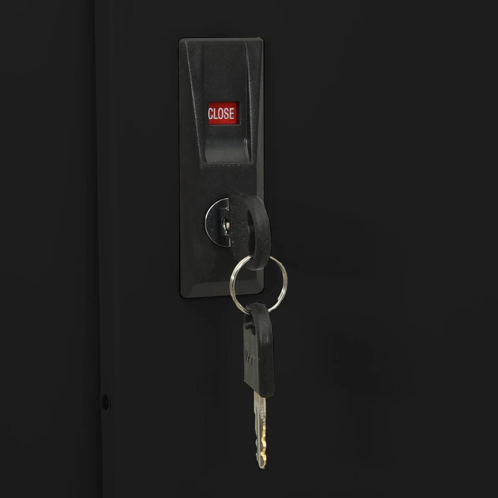 Büroschrank mit Schiebetür Weiß 90x40x180 cm Stahl