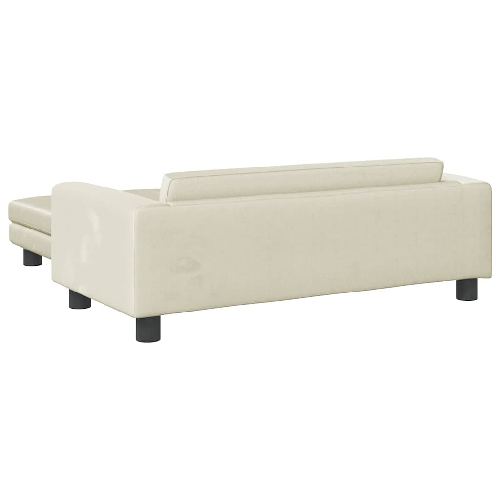 Kindersofa mit Hocker Blau 100x50x30 cm Samt