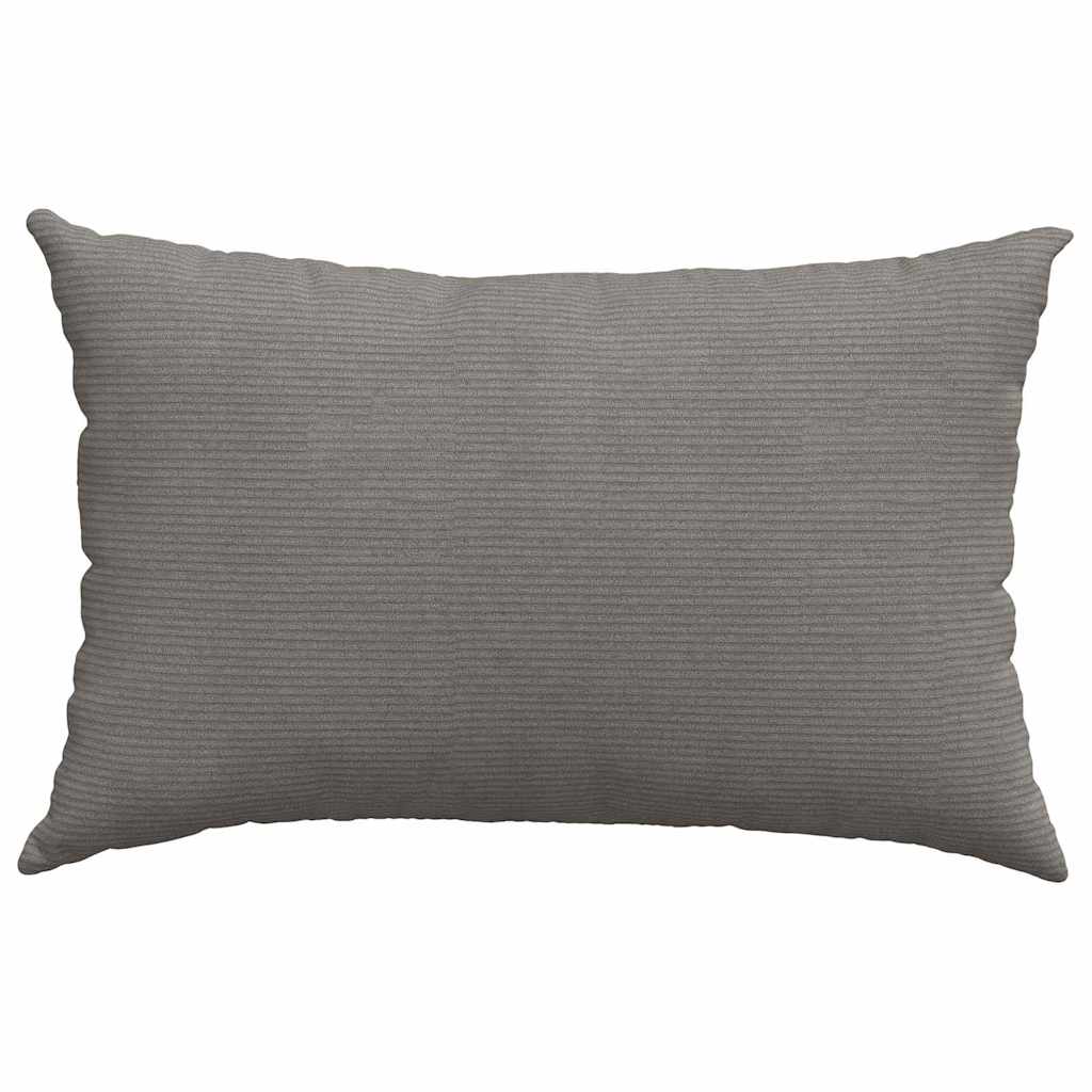 Sofakissen 2 Stück Hellgrau 50 x 30 cm Cordstoff