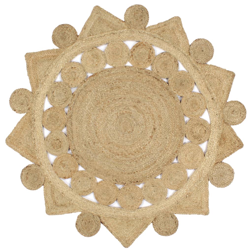 Bereichsteppiche Natur Ø 180 cm Jute