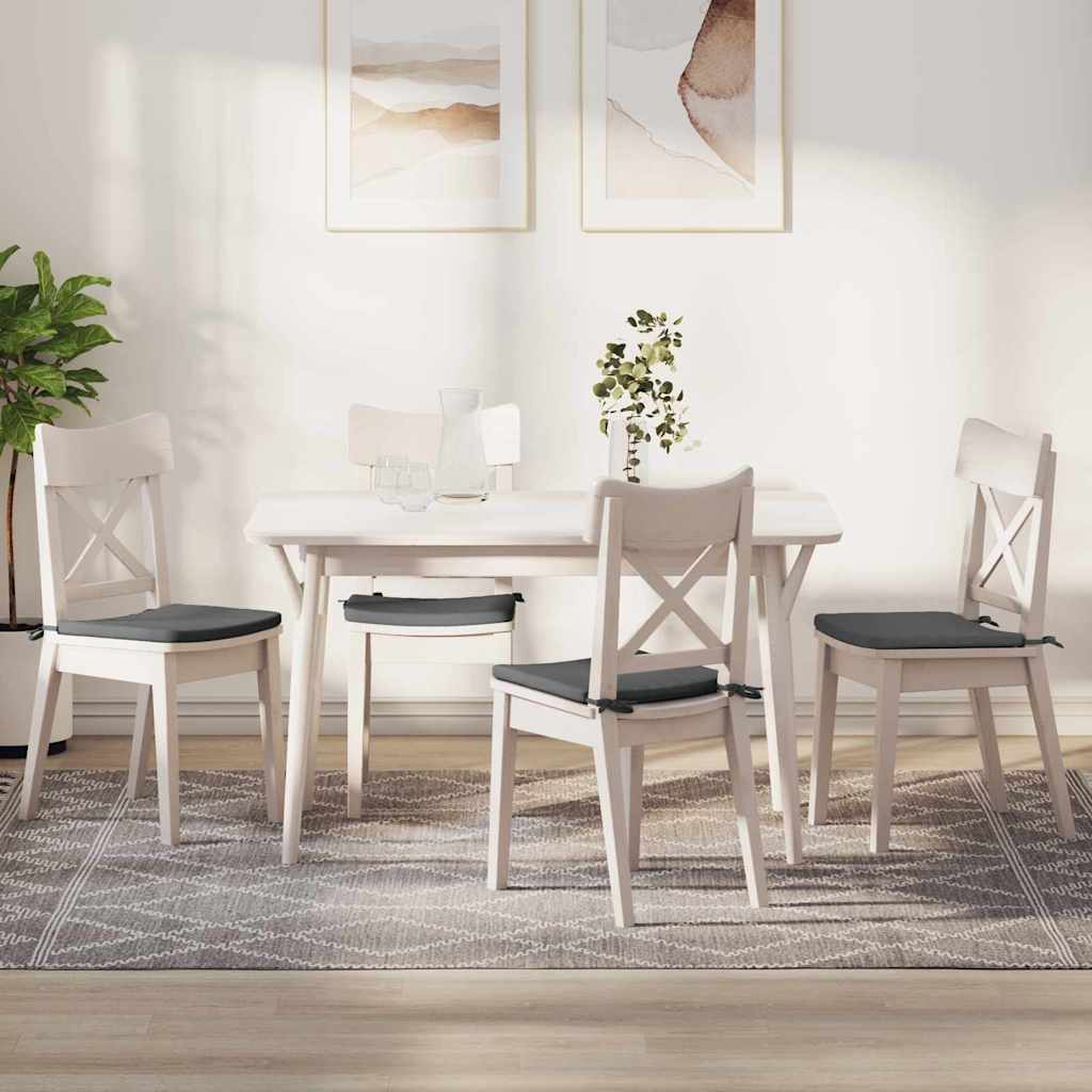 Sitzkissen 4 pcs Hellgrau 40 x 40 x 3 cm Stoff