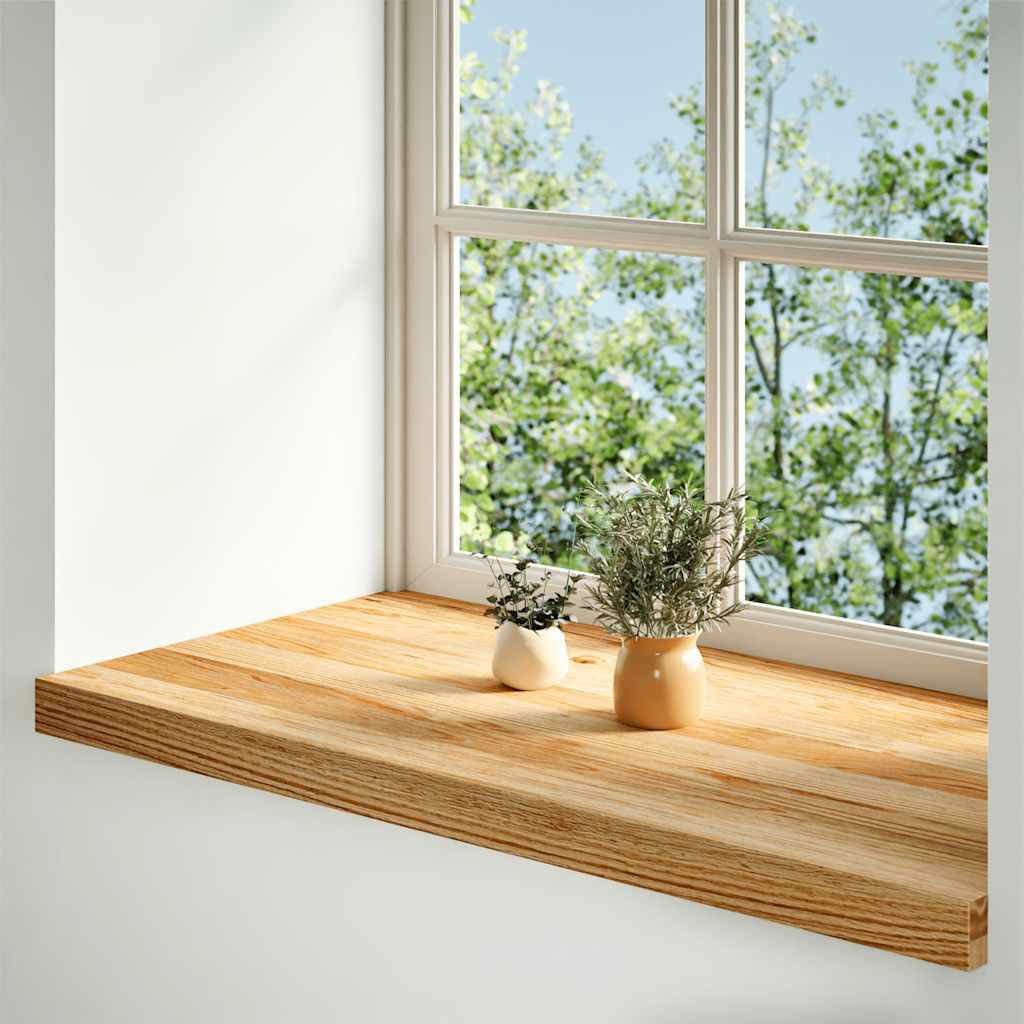 Fensterbänke 2 Stk. Unbehandelt 160x25x2 cm Massivholz Eiche
