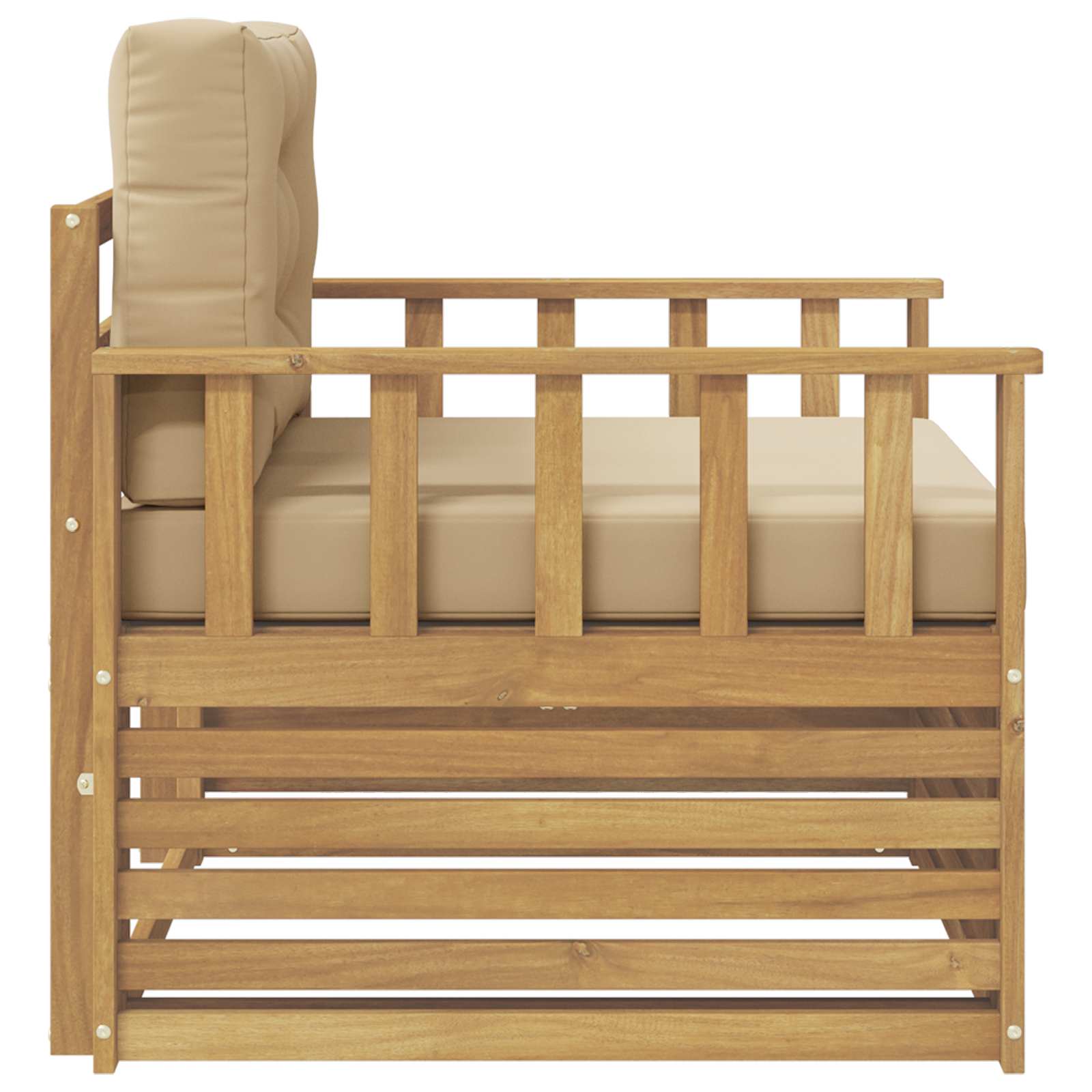 2 Stück Outdoor-Sofa Natur