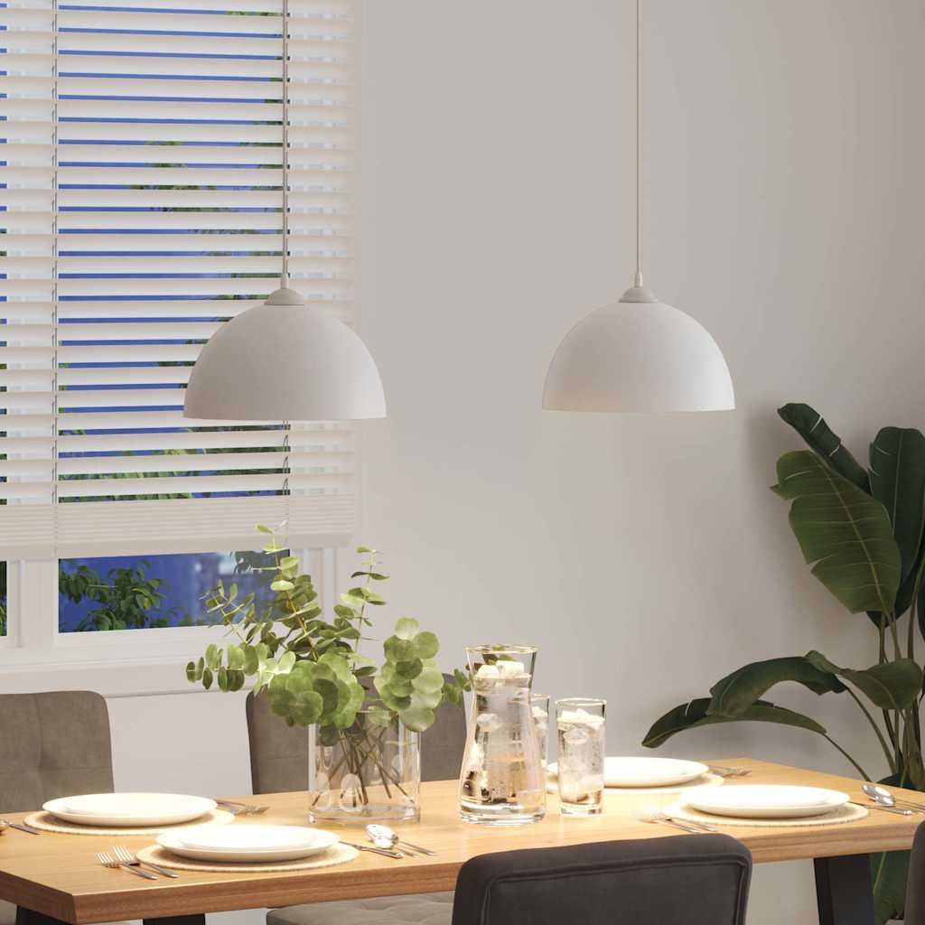 Pendelleuchten 2 Stk. Höhenverstellbar E27 Schwarz Ø30cm Metall