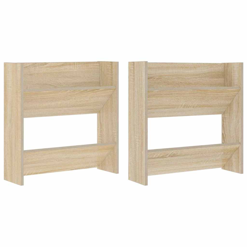 Wand-Schuhschränke 4 Stk. Weiß 60x18x60 cm Holzwerkstoff