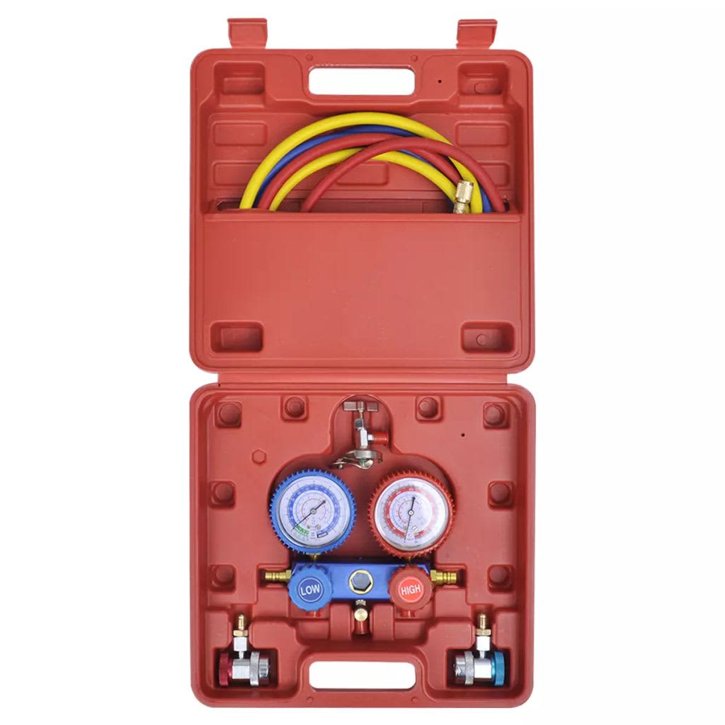 Vakuumpumpe 100 L/min 4-Wege-Verteiler-Manometer Klimaanlagen
