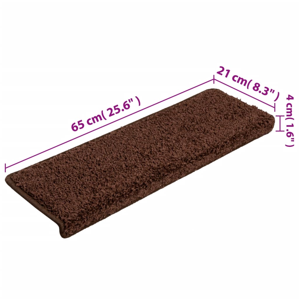Stufenmatten 15 Stk. 65x21x4 cm Grau Rechteckiger Rand