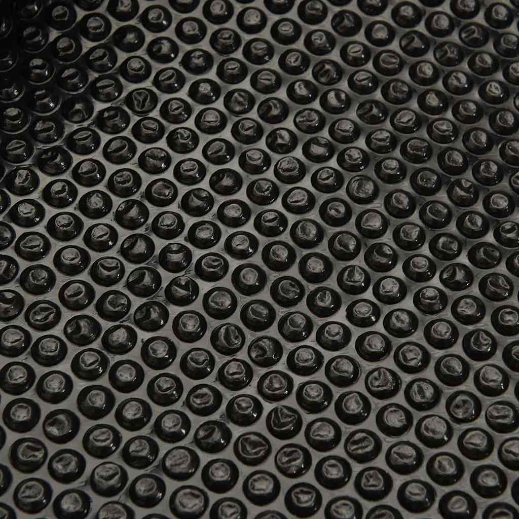 Solar Poolabdeckung Hochwertig Ø 210 cm 200 μm Rund PE Schwarz