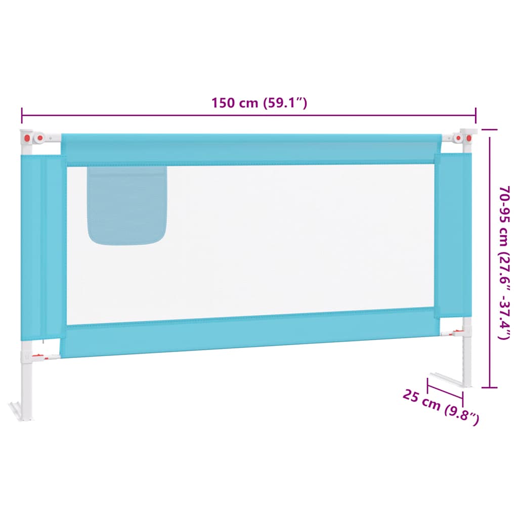 Kleinkind-Bettschutzgitter Grün 90x25 cm Stoff