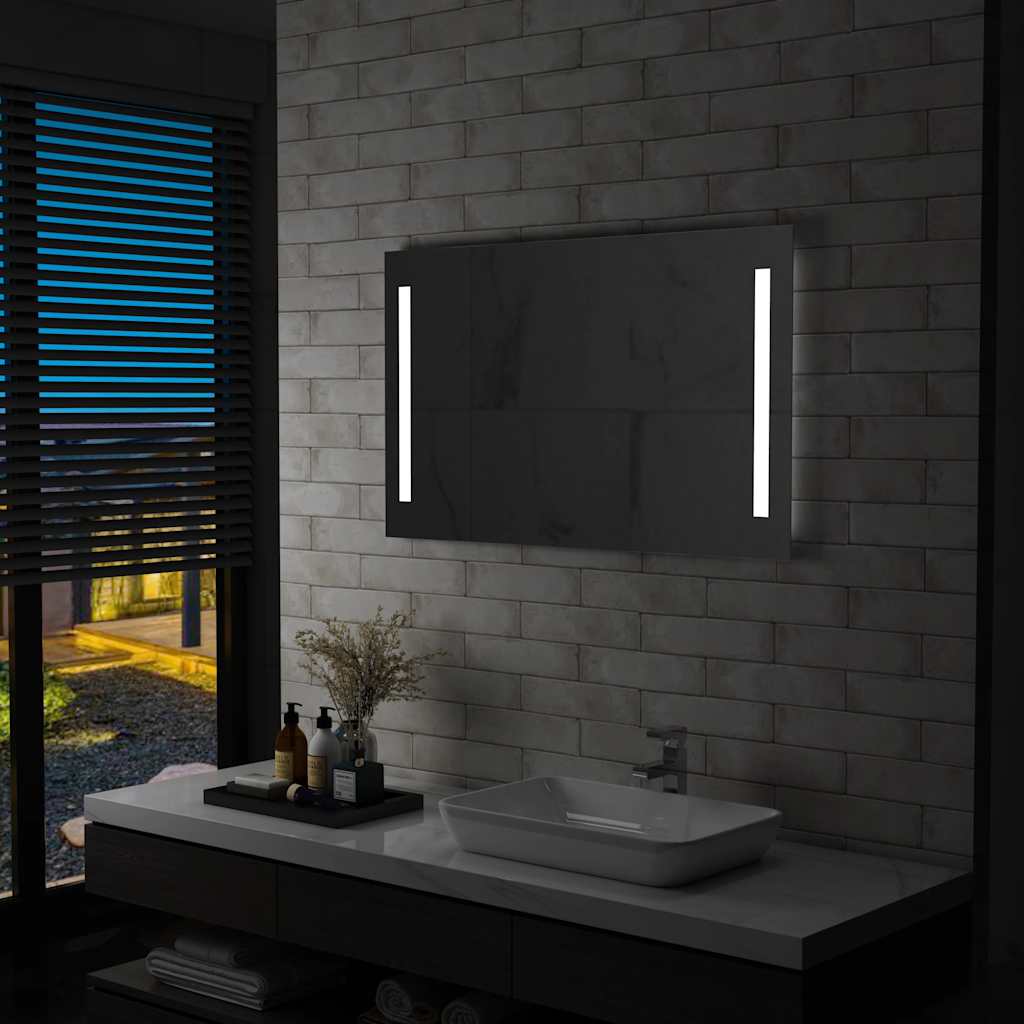 Badezimmer-Wandspiegel mit LEDs 80x60 cm